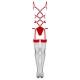 Бельо LIVCO CORSETTI FASHION - THIARA LC 20213 SET BODY + STOCKINGS RED L/XL