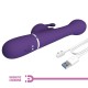 Вибратор PRETTY LOVE - DEJON RABBIT VIBRATOR 3 IN 1 MULTIFUNCTION PURPLE