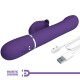 Вибратор PRETTY LOVE - ZALIN RABBIT VIBRATOR PEARLS 4 IN 1 PURPLE