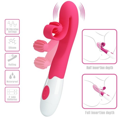 Вибратор ROMANCE - PINK VIBRATOR AND STIMULATOR 30 SPEEDS