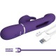 Вибратор PRETTY LOVE - KAMPAS RABBIT 3 IN 1 MULTIFUNCTION VIBRATOR WITH TONGUE VIOLET