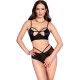 Бельо CHILIROSE - CR 4703 SET TWO PIECES CROTCHLESS BLACK XL