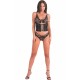 Бельо LIVCO CORSETTI FASHION - CINEX ATLANTIN LC 90704 THREE PIECES SET BLACK S/M