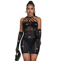 Бельо SUBBLIME - 952235 FISHNET BODYSTOCKING WITH RHINES