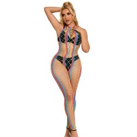 Бельо SUBBLIME - 952358 RAINBOW HALTER NECK FISHNET BODY