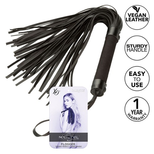 Камшик CALEXOTICS - NOCTURNAL FLOGGER LEATHER BLACK