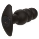 Анален разширител CALEXOTICS - ROCK BOTTOM BEADED ANAL PLUG 10 VIBRATIONS SILICONE BLACK