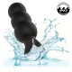 Анален разширител CALEXOTICS - ROCK BOTTOM BEADED ANAL PLUG 10 VIBRATIONS SILICONE BLACK