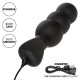 Анален разширител CALEXOTICS - ROCK BOTTOM BEADED ANAL PLUG 10 VIBRATIONS SILICONE BLACK