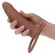 Вибратор CALEXOTICS - MAXX THICK DUAL PENETRATOR 10 VIBRATIONS BROWN