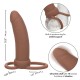 Вибратор CALEXOTICS - MAXX THICK DUAL PENETRATOR 10 VIBRATIONS BROWN