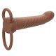 Вибратор CALEXOTICS - MAXX RIBBED DUAL PENETRATOR 10 VIBRATIONS BROWN