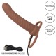 Вибратор CALEXOTICS - MAXX RIBBED DUAL PENETRATOR 10 VIBRATIONS BROWN