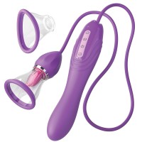 Клиторен стимулатор FANTASY FOR HER - ULTIMATE PLEASURE MAX SUCTION HOSE WITH STIMULATING TONGUE PURPLE