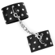 Белезници KINK - WRIST RESTRAINTS WITH SNAP FASTEN FULL OF RIVETS BLACK ADJUSTABLE 19-24 CM X 5.5 CM