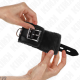 Белезници KINK - FUR LINED WRIST RESTRAINTS BLACK WITH BLACK BELT ADJUSTABLE 17-29 CM X 6 CM