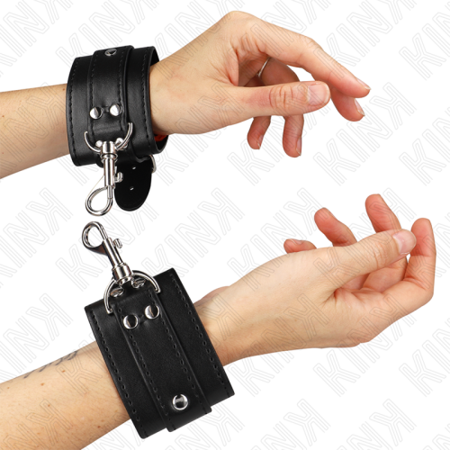 Белезници KINK - LOCKABLE DUNGEON WRIST RESTRAINTS BLACK ADJUSTABLE 21-28 CM X 5.5 CM