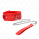 Нашийник KINK - COLLAR WITH LEASH 65 CM WITH RESTRICTIONS RED 36-42 CM X 5.5 CM