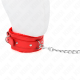 Нашийник KINK - COLLAR WITH LEASH 65 CM WITH RESTRICTIONS RED 36-42 CM X 5.5 CM