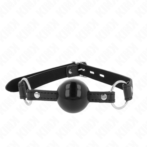 Топка за уста KINK - TPE BALL 4 CM GAG WITH BLACK LOCK 60 x 2 CM