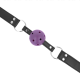 Топка за уста KINK - BREATHABLE BALL 4 CM GAG WITH DOUBLE RIVET PURPLE 62.5 x 2.5 CM ADJUSTABLE 42-58 CM