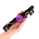 Топка за уста KINK - BREATHABLE BALL 4 CM GAG WITH DOUBLE RIVET PURPLE 62.5 x 2.5 CM ADJUSTABLE 42-58 CM