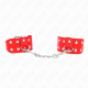 Белезници KINK - WRISTBANDS WITH DOUBLE LINE OF ADJUSTABLE STUDS RED