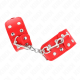 Белезници KINK - WRISTBANDS WITH DOUBLE LINE OF ADJUSTABLE STUDS RED