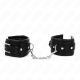 Белезници KINK - RHINESTONE BUCKLE WRIST RESTRAINTS BLACK ADJUSTABLE 25-32 CM X 5.5 CM