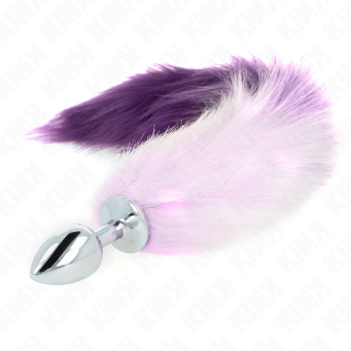 Анален разширител KINK - ANAL PLUG SIZE S 7 X 3 CM WITH SYNTHETIC TAIL 40 CM PURPLE