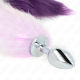 Анален разширител KINK - ANAL PLUG SIZE S 7 X 3 CM WITH SYNTHETIC TAIL 40 CM PURPLE