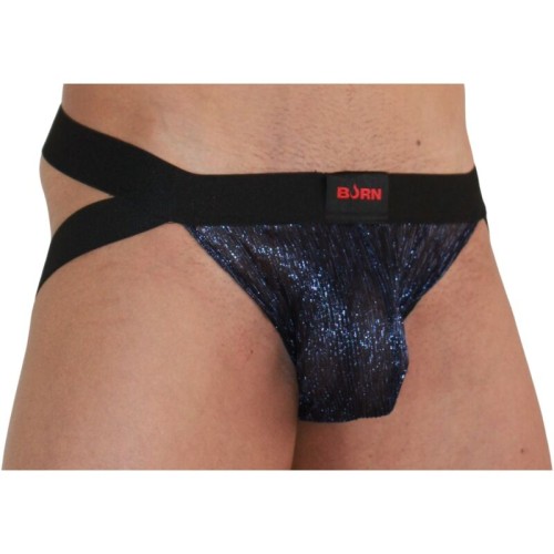 Мъжки слип BURN - 006 JOCK SHINY BLUE / BLACK S