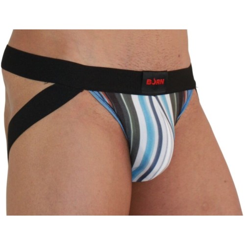 Мъжки слип BURN - 009 JOCK MULTICOLOR / BLACK S