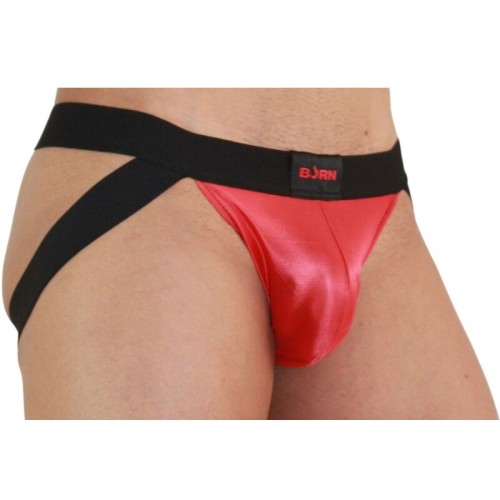 Мъжки слип BURN - 010 JOCK RED / BLACK S