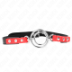 Топка за уста KINK - GAG WITH MULTIPLE O-RINGS 4 / 4.8 CM RED 38 X 56 CM