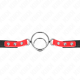 Топка за уста KINK - GAG WITH MULTIPLE O-RINGS 4 / 4.8 CM RED 38 X 56 CM