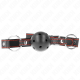 Топка за уста KINK - HOLLOW HARD BLACK BALL GAG MODEL 2 65 x 2.5 CM