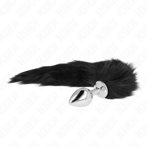 Анален разширител KINK - ANAL PLUG SIZE M 8 X 3.5 CM WITH SYNTHETIC TAIL 40 CM BLACK