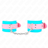 Белезници KINK - CUTE WRIST RESTRAINTS BLUE / PINK ADJUS