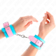 Белезници KINK - CUTE WRIST RESTRAINTS BLUE / PINK ADJUSTABLE 16-28 CM X 5 CM