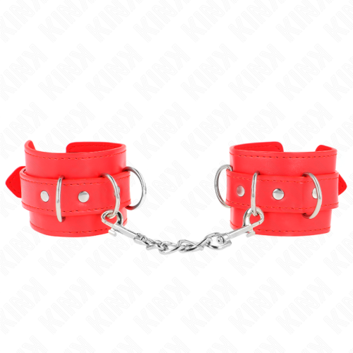 Белезници KINK - 3 D-RING WRIST RESTRAINTS ADJUSTABLE RED 17.5-25 CM X 6 CM