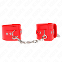 Белезници KINK - WRIST RESTRAINTS WITH PADLOCK CLOSURE RED ADJUSTABLE 16-23 CM X 5.5 CM