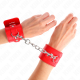 Белезници KINK - WRIST RESTRAINTS WITH PADLOCK CLOSURE RED ADJUSTABLE 16-23 CM X 5.5 CM