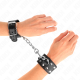 Белезници KINK - WRISTBANDS WITH DOUBLE LINE OF ADJUSTABLE STUDS BLACK