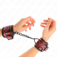 Белезници KINK - DIAMOND PATTERN WRIST RESTRAINTS DARK RED ADJUSTABLE 17-26 CM X 5.5 CM