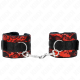 Белезници KINK - SHORT VELVET LACE WRIST RESTRAINTS AND NYLON BIND RED / BLACK 23 X 6.5 CM