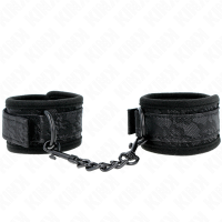 Белезници KINK - DARK LACE COVERED WRIST CUFFS NEOPRENE 