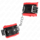 Белезници KINK - HEAVY WRIST RESTRAINTS WITH RED FUR LINED ADJUSTABLE 20-30 CM X 6 CM