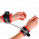 Белезници KINK - HEAVY WRIST RESTRAINTS WITH RED FUR LINED ADJUSTABLE 20-30 CM X 6 CM