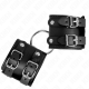 Белезници KINK - FIXED WRIST RESTRAINTS WITH RING AND STUDS ADJUSTABLE BLACK 17-22 CM X 6.5 CM